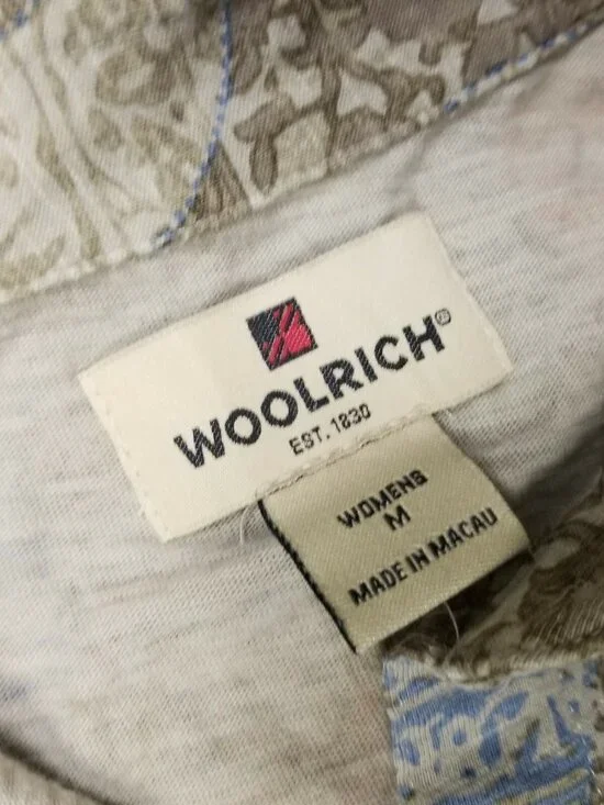 Woolrich Shirt Womens M Medium Long Sleeve Print Paisley Colorful Button Western - Picture 3 of 7